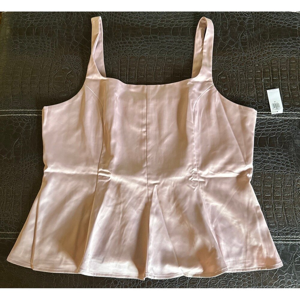 Old Navy Pink Satin Peplum Top Women Size XL NWT